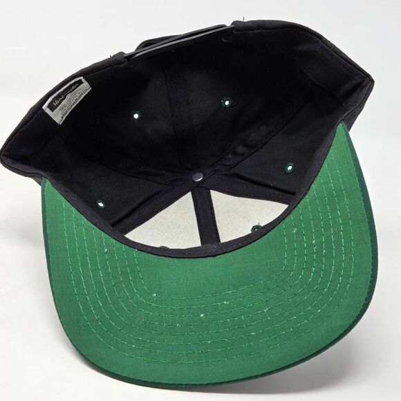 GALVIN FLYING SEATTLE WASHINGTON AVIATION BLACK GREEN HAT CAP VINTAGE SNAPBACK - Picture 4 of 5